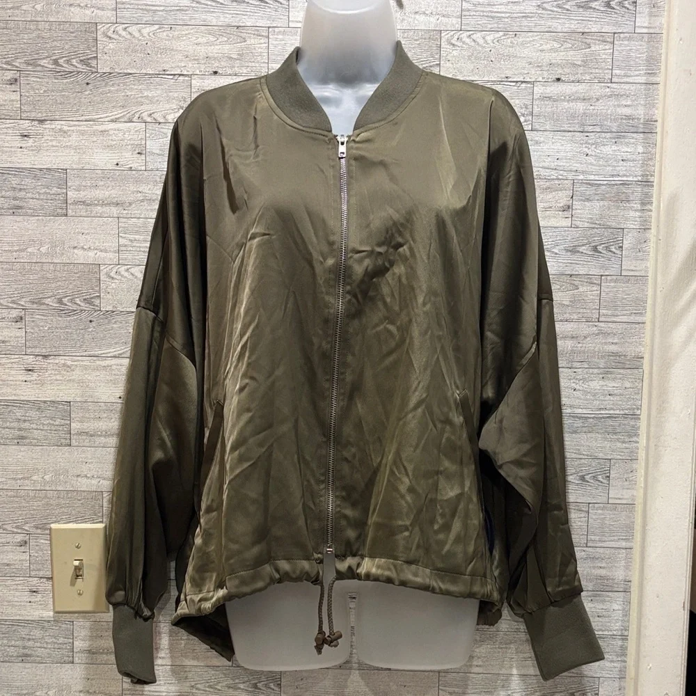 Scoop Women's Khaki Bomber Jacket